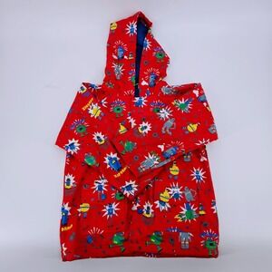 Hatley Boys Zipdroid Robot Print Rain Jacket 5 Whimsigoth Cybercore Red